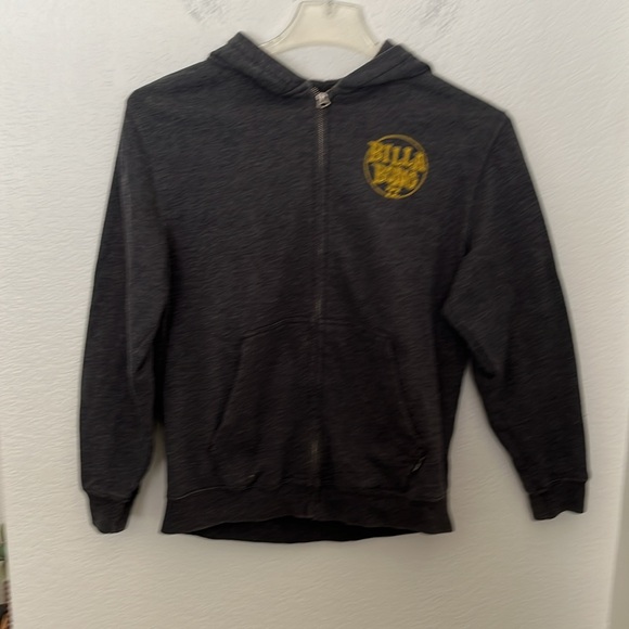 BILLABONG ZIPPER HOODIE SZ L DARK GRAY WORN COUPLE TIMES IN EXCELLENT CONDITION - Picture 4 of 7